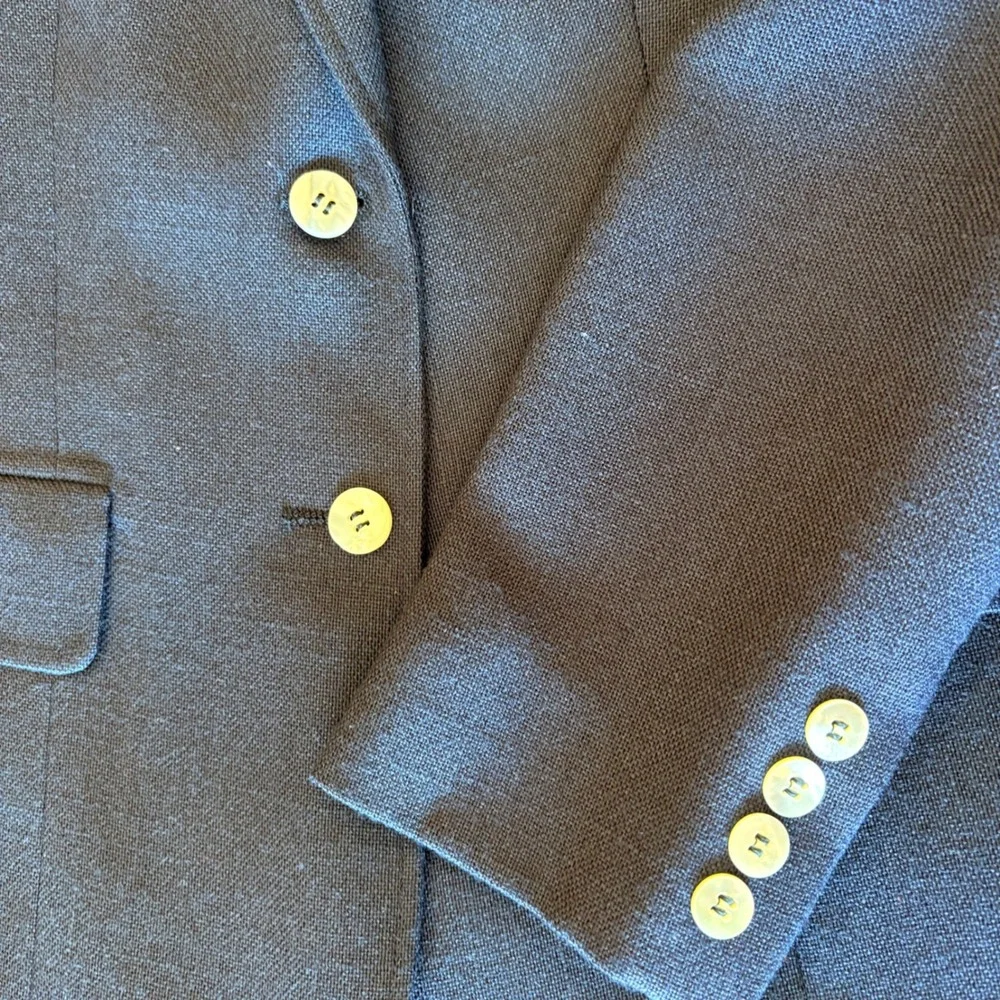 Vintage Evan-Picone Navy Blue Skirt Suit Blazer and A-Line Skirt Set